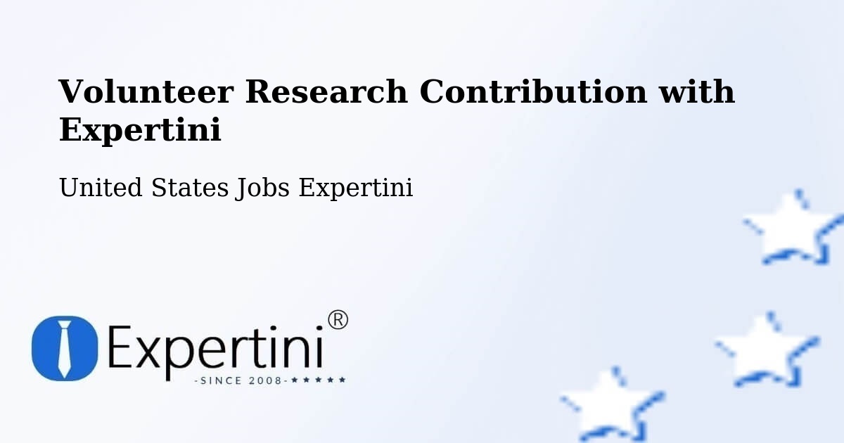 Volunteer Research Contribution Program – Erwin - United States Jobs Expertini